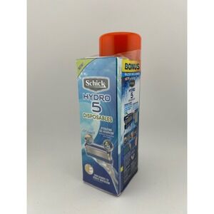 Schick Hydro 5‎ Disposables Razor + Edge Sensitive Skin Shave Gel BONUS